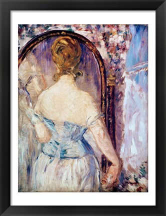 Framed Woman Before a Mirror Print