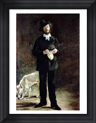 Framed Portrait of Gilbert Marcellin Desboutin, 1875 Print