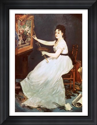 Framed Portrait of Eva Gonzales Print
