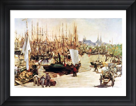 Framed Port of Bordeaux, 1871 Print
