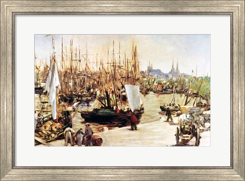 Framed Port of Bordeaux, 1871 Print
