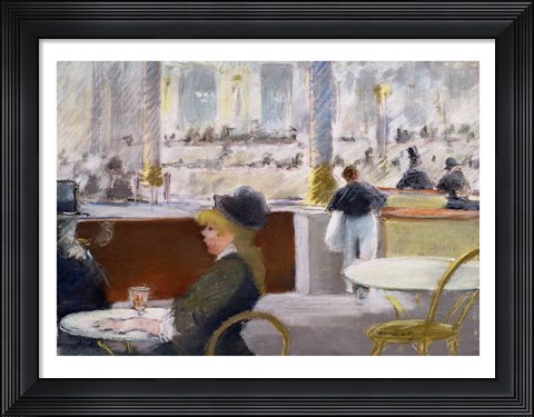 Framed Cafe, Place du Theatre Francais Print