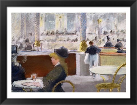 Framed Cafe, Place du Theatre Francais Print