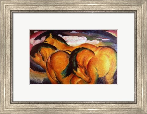 Framed Little Yellow Horses, 1912 Print