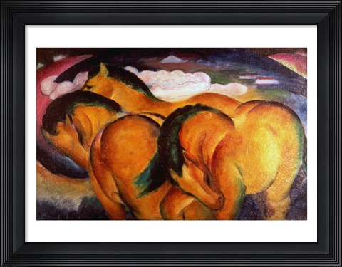 Framed Little Yellow Horses, 1912 Print