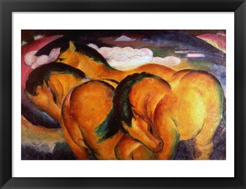 Framed Little Yellow Horses, 1912 Print