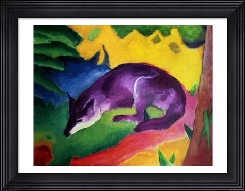 Framed Blue Fox, 1911 Print