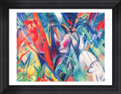 Framed In the Rain, 1912 Print