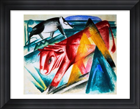 Framed Animals, 1913 Print