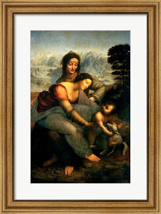 Framed Virgin and Child with St. Anne, c.1510 Print