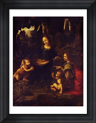 Framed Madonna of the Rocks, c.1478 Print