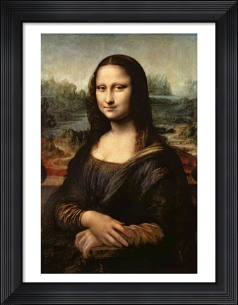 Framed Mona Lisa, c.1503-6 Print