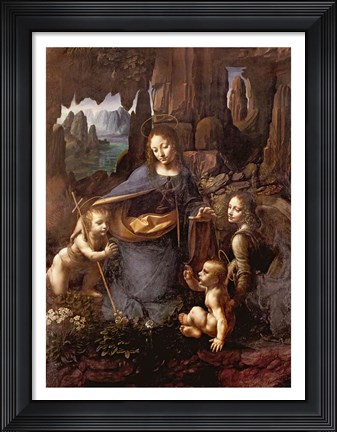 Framed Virgin of the Rocks Print