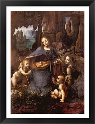 Framed Virgin of the Rocks Print