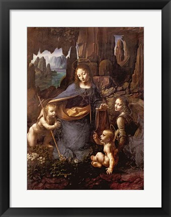 Framed Virgin of the Rocks Print