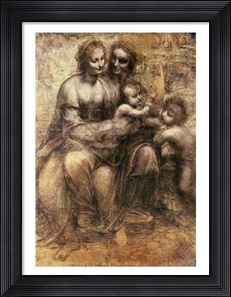 Framed Virgin and Child with SS. Anne and John the Baptist, c.1499 Print