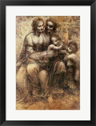 Framed Virgin and Child with SS. Anne and John the Baptist, c.1499 Print