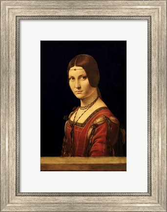 Framed Portrait of a Lady from the Court of Milan Print
