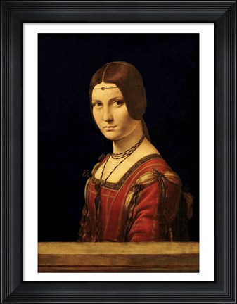 Framed Portrait of a Lady from the Court of Milan Print