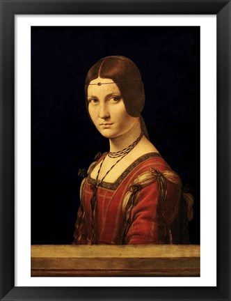 Framed Portrait of a Lady from the Court of Milan Print