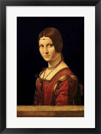 Framed Portrait of a Lady from the Court of Milan Print