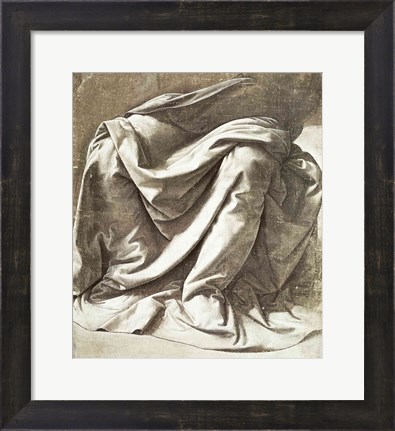 Framed Drapery study for a Seated Figure Print