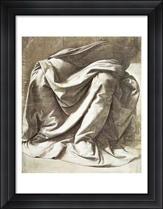 Framed Drapery study for a Seated Figure Print