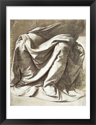 Framed Drapery study for a Seated Figure Print