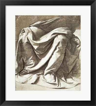 Framed Drapery study for a Seated Figure Print