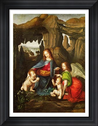 Framed Madonna of the Rocks Print
