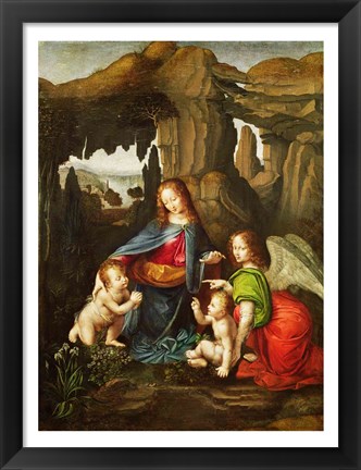 Framed Madonna of the Rocks Print