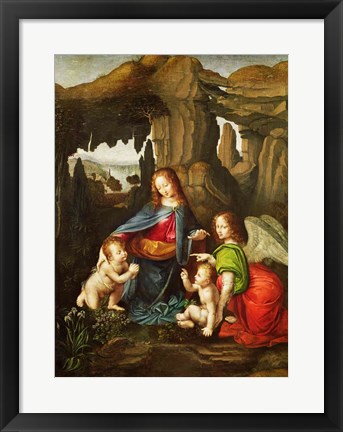 Framed Madonna of the Rocks Print