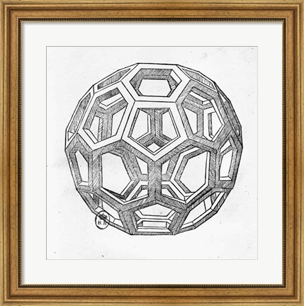 Framed Icosahedron Print