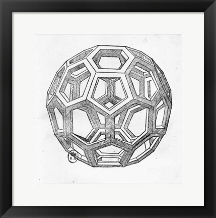 Framed Icosahedron Print