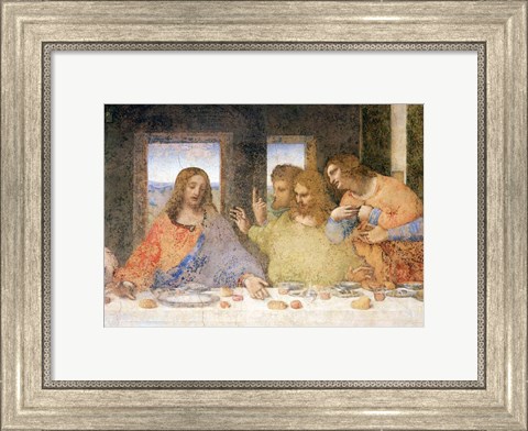 Framed Last Supper, (post restoration) A Print