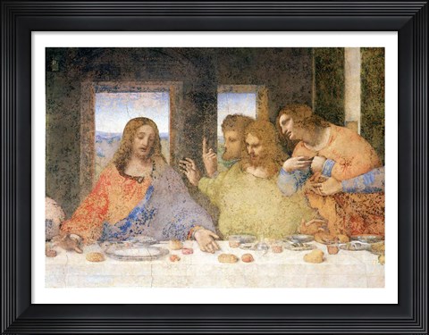Framed Last Supper, (post restoration) A Print