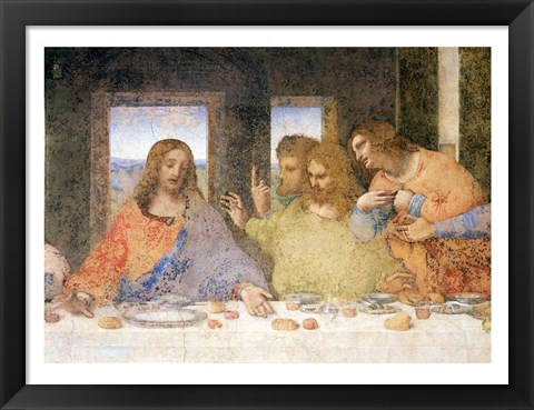 Framed Last Supper, (post restoration) A Print
