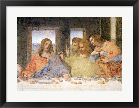 Framed Last Supper, (post restoration) A Print