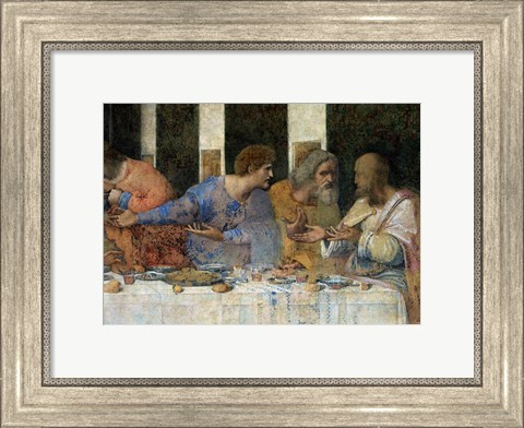 Framed Last Supper, (post restoration) E Print