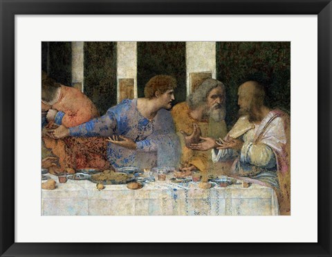 Framed Last Supper, (post restoration) E Print