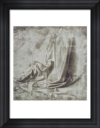 Framed Drapery study for a kneeling figure in Profil Perdu Print