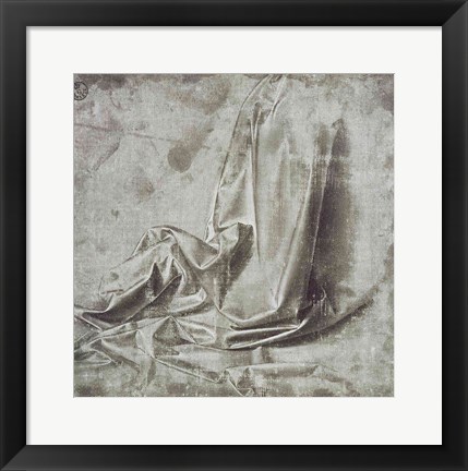 Framed Drapery study for a kneeling figure in Profil Perdu Print