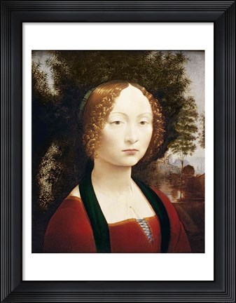Framed Ginevra de&#39; Benci Print