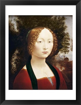 Framed Ginevra de&#39; Benci Print