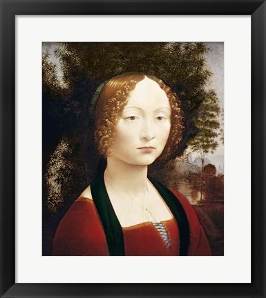 Framed Ginevra de&#39; Benci Print