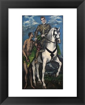 Framed Saint Martin and the Begger 1597-99 Print