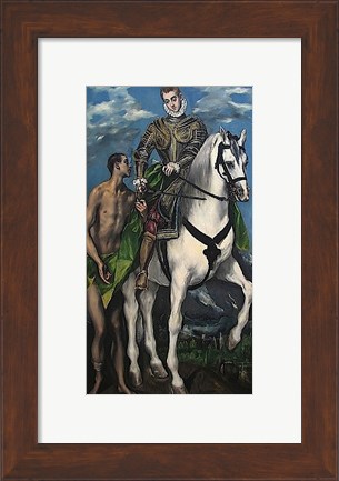 Framed Saint Martin and the Begger 1597-99 Print