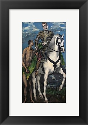 Framed Saint Martin and the Begger 1597-99 Print