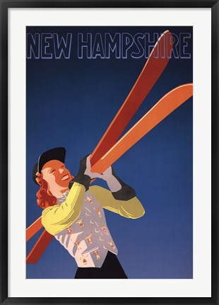 Framed New Hampshire Print