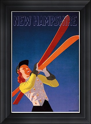Framed New Hampshire Print